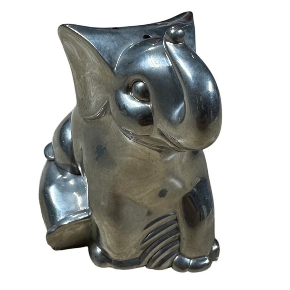 Lenox Heavy Metal Elephant Pepper Shaker Only Silver Good Condition